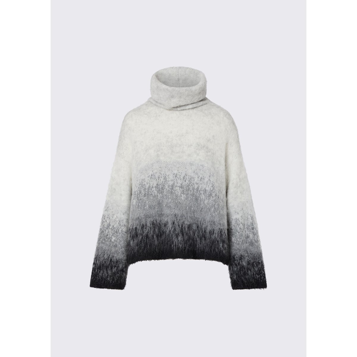 Col roulé jacquard en laine brossée gris, LIU JO