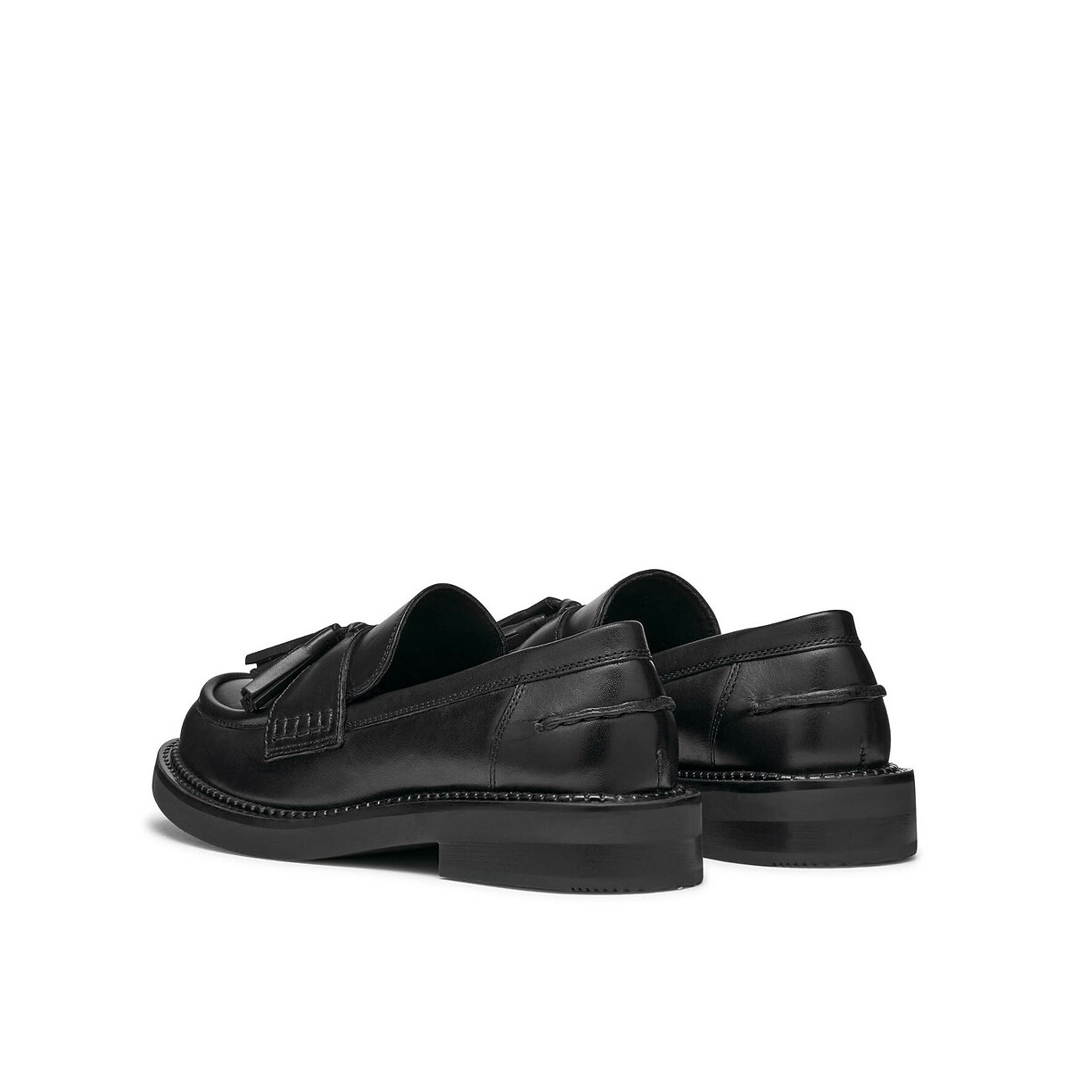 Mocassins respirants en cuir Serilda à glands noir, GEOX