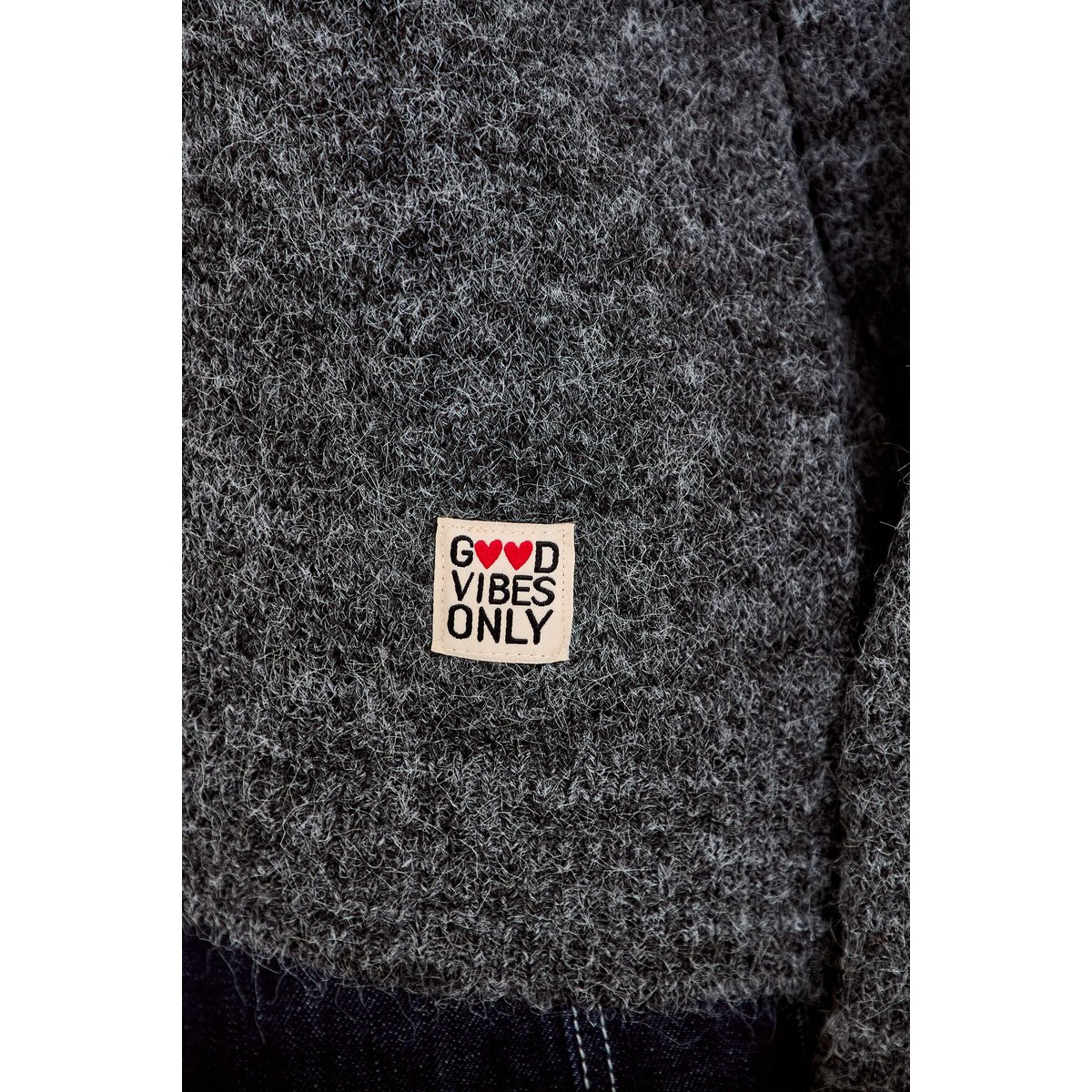 Gilet ample manches longues gris foncé, CACHE CACHE