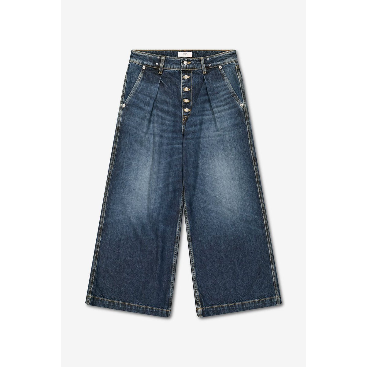 Jeans loose, large , 7/8ème blue, LE TEMPS DES CERISES