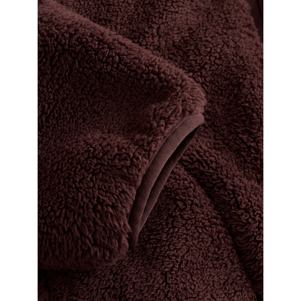 Veste à capuche zippée en polaire marron chocolat, NEXT