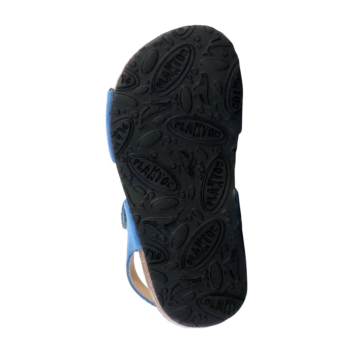 Mules Cuir Pol bleu, PLAKTON