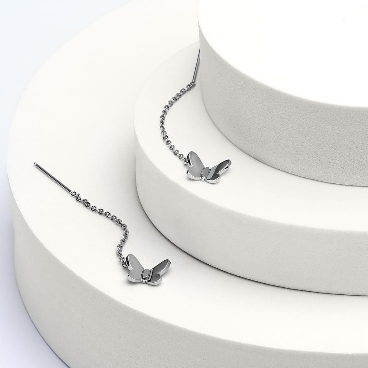 Boucles D'Oreilles en acier, cristaux, TALISMANI argent, MORELLATO