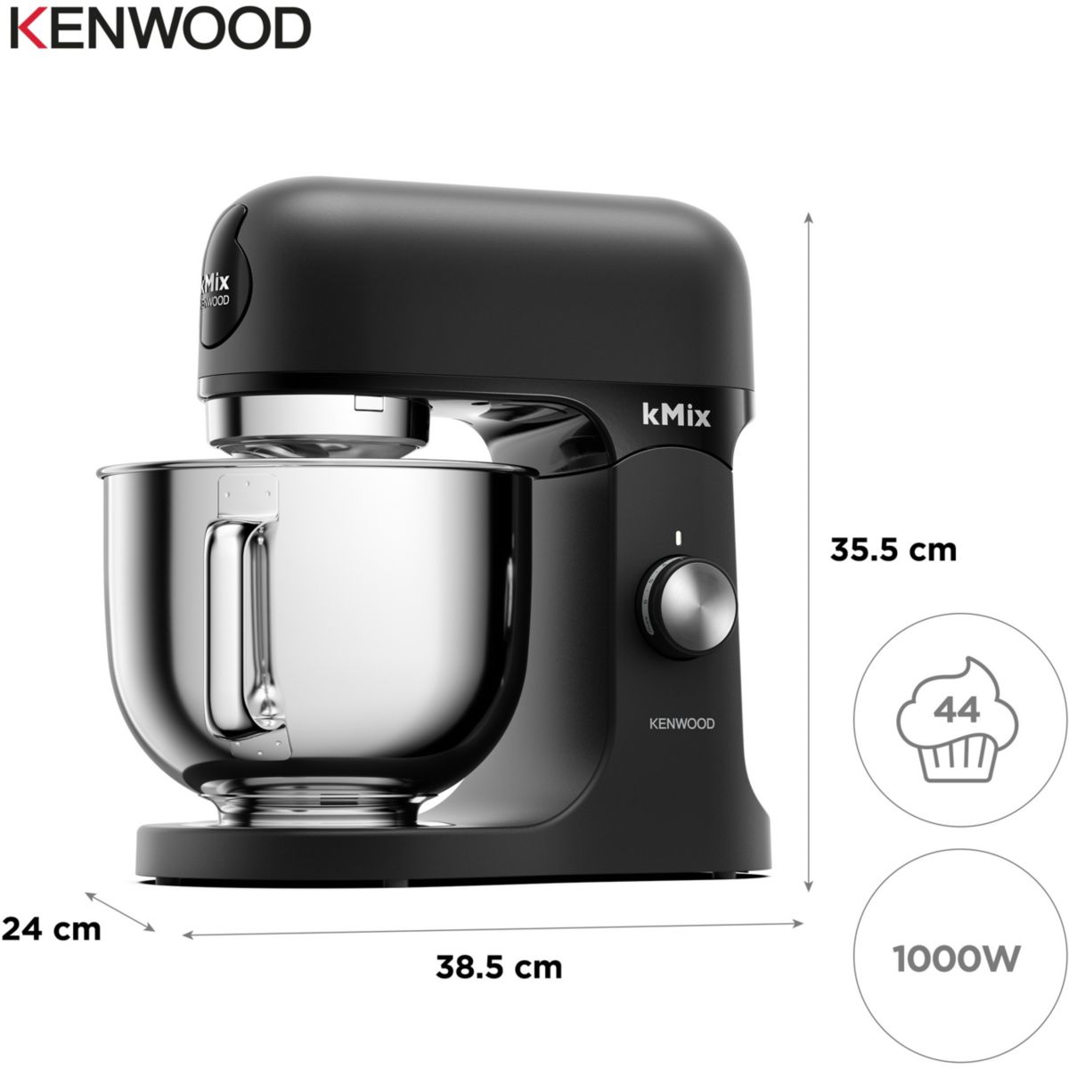 Robot pâtissier Kmix noir KMX751ABK couleur unique, KENWOOD