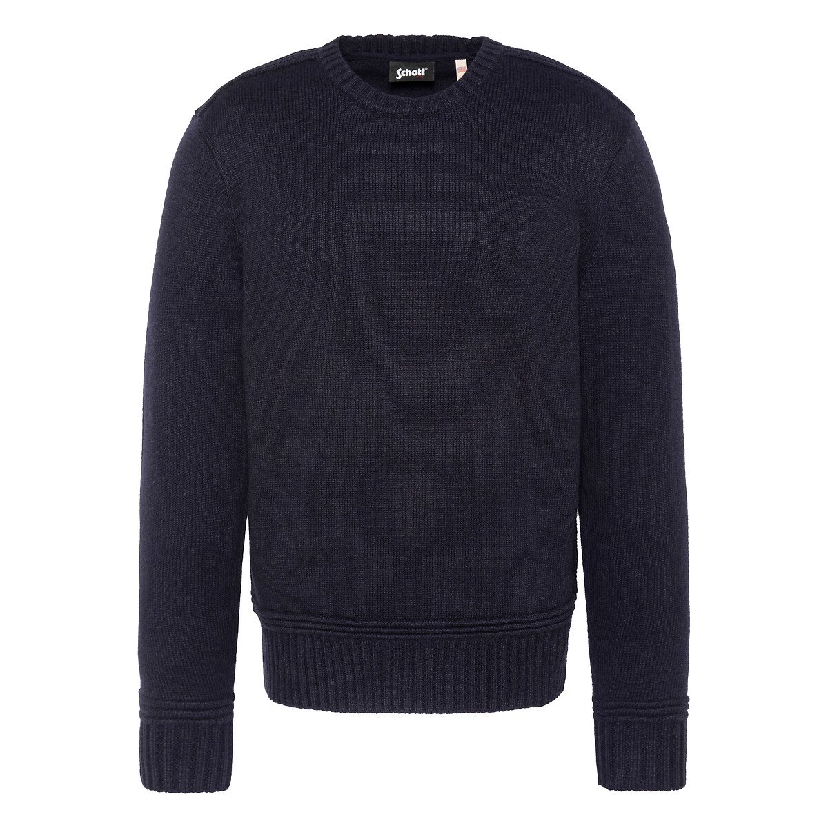 Pull en maille, col rond PLDILLON1 marine, SCHOTT