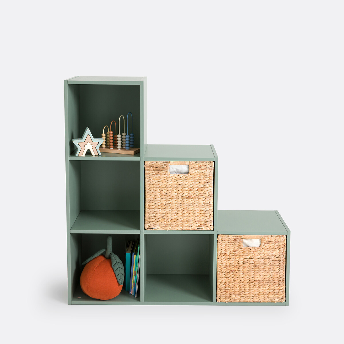 Meuble de rangement 6 cases escalier, Diny eucalyptus, LA REDOUTE INTERIEURS