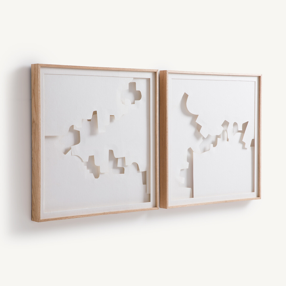 Tableau en relief, en papier découpé, NYMIA blanc, AM.PM