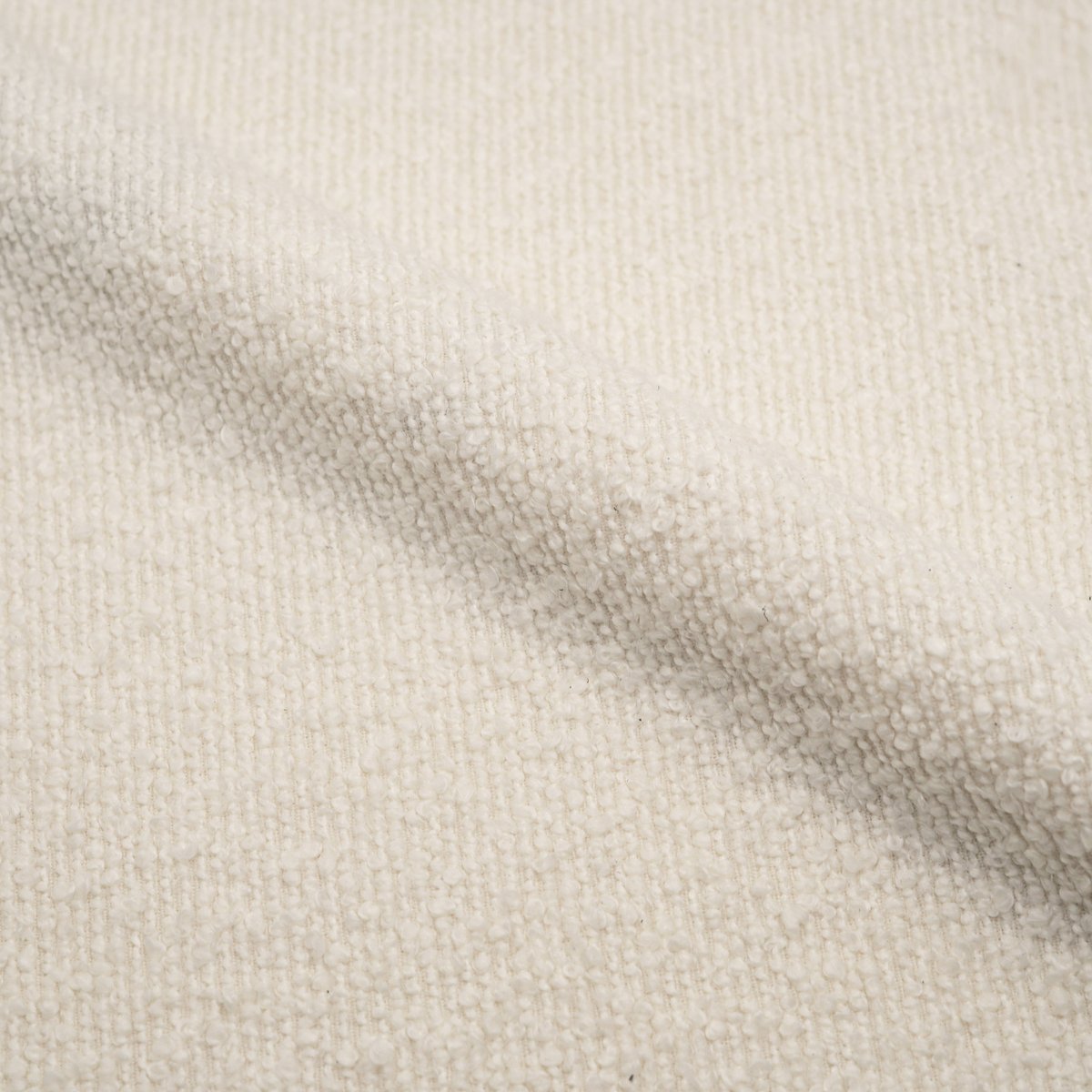 Lot de 2 chaises en tissu bouclé et pieds - MAËLIE blanc cassé, MAISON PAVANE