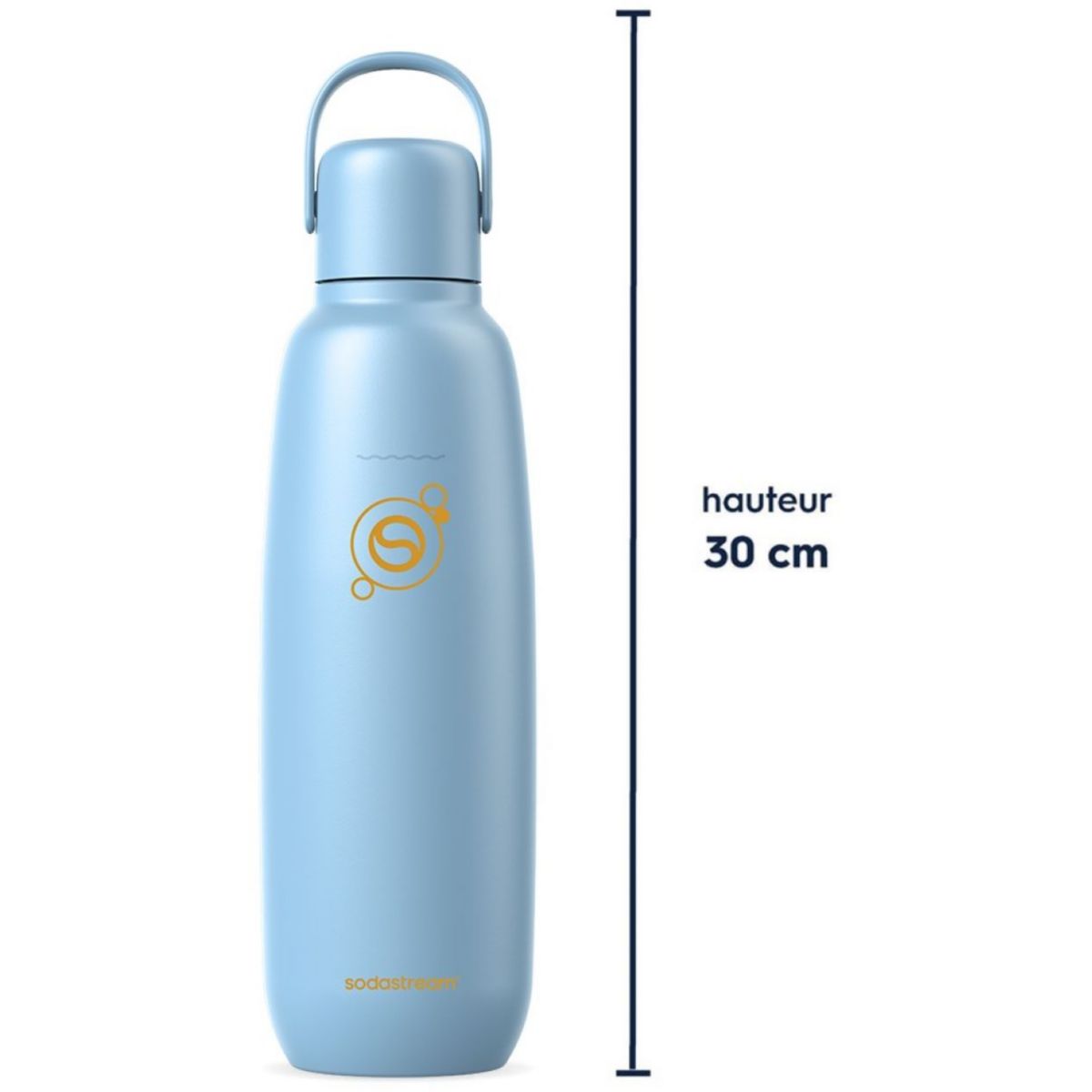 Bouteille isotherme Fizz & Go Cool bleu ciel couleur unique, SODASTREAM