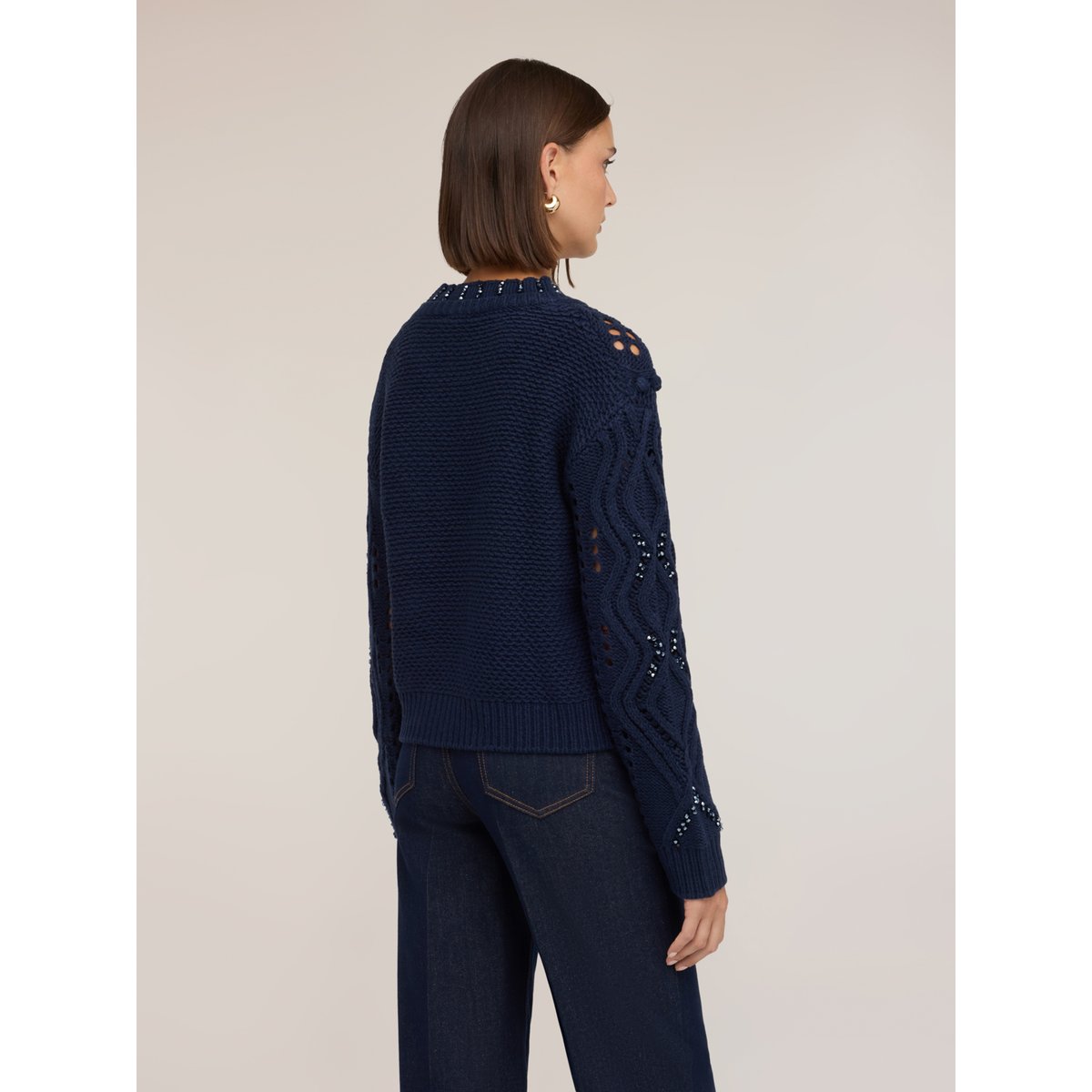 Maille ajourée bleu, MOTIVI