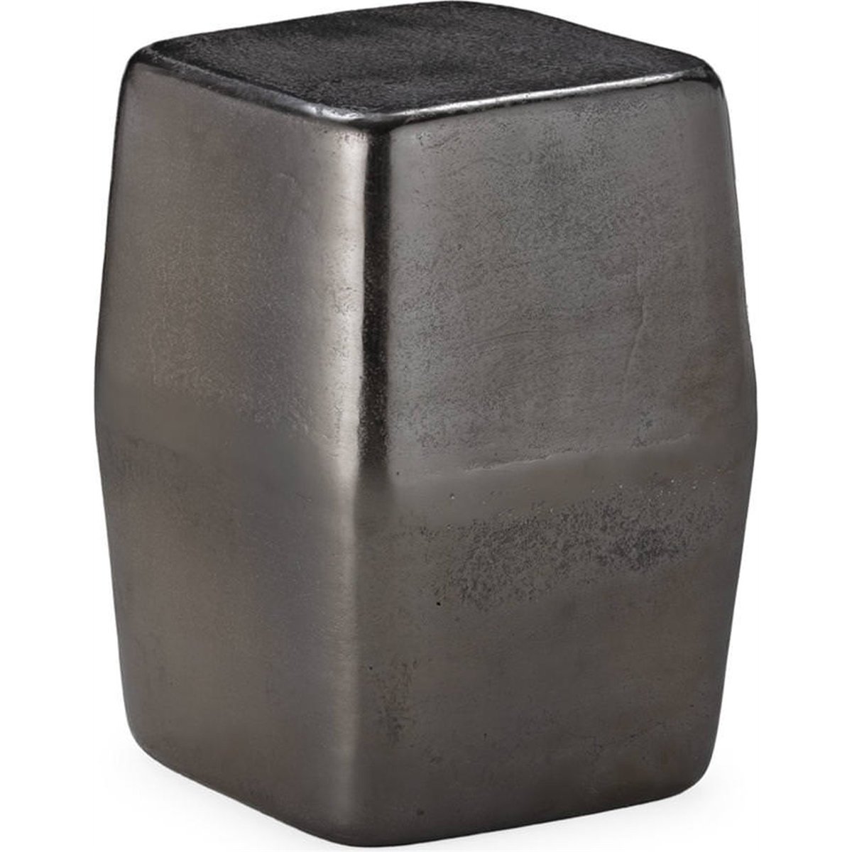 Table d'appoint métal au rendu sculptural nickel noir, RECOLLECTION