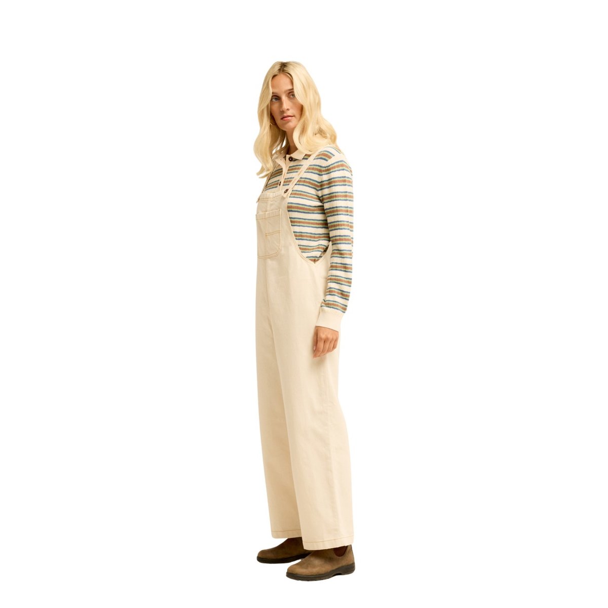 Salopette en jean PACIFIC blanc white cap, BILLABONG