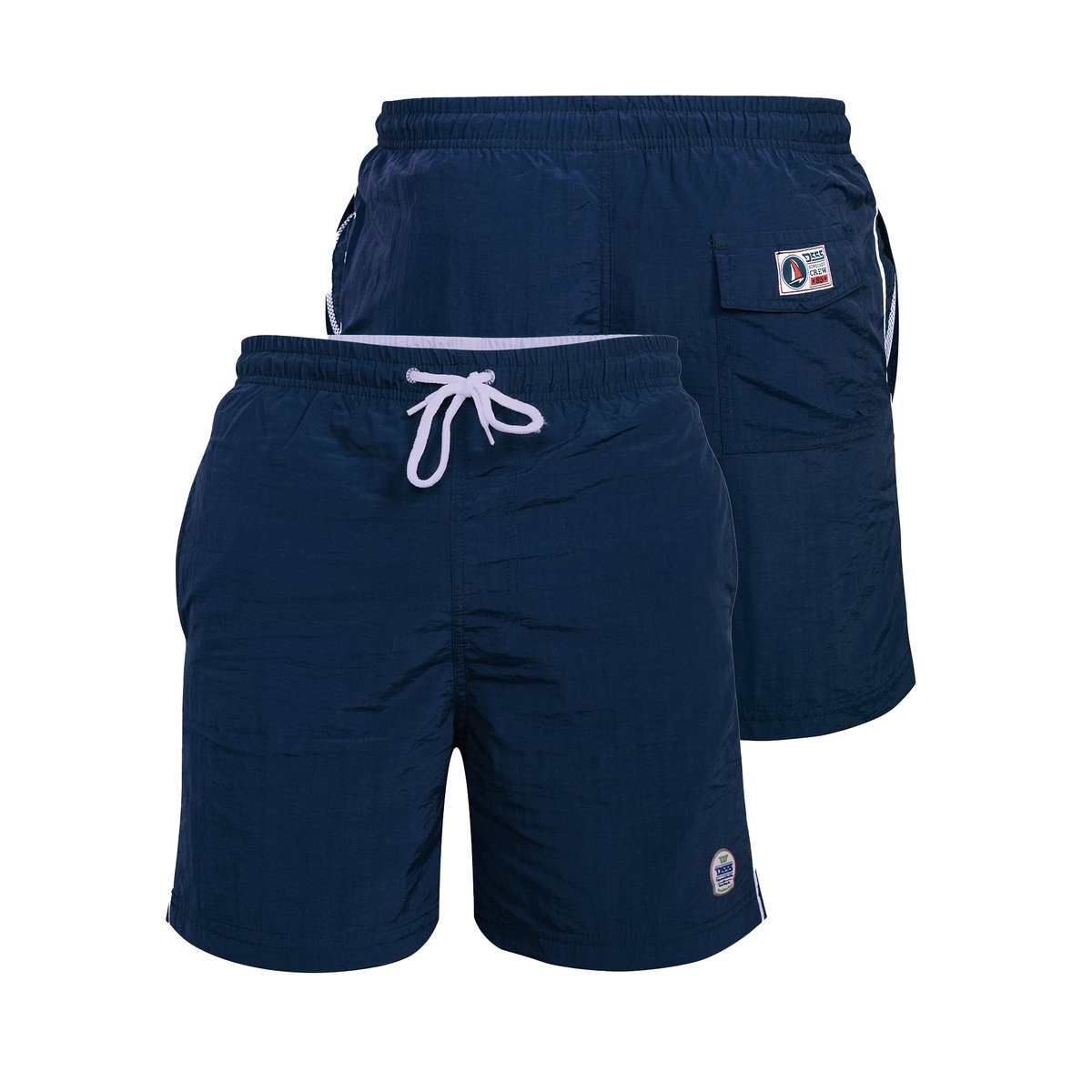 Short de bain uni grande taille YARROW bleu marine, DUKE
