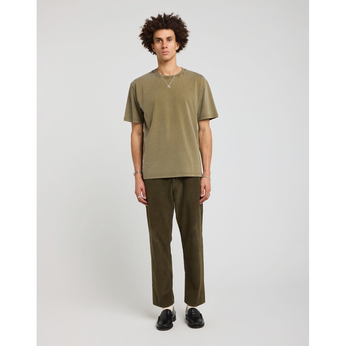 PANTALON MID LOOSE VELOURS ROYCYPRESS vert forêt, PULLIN