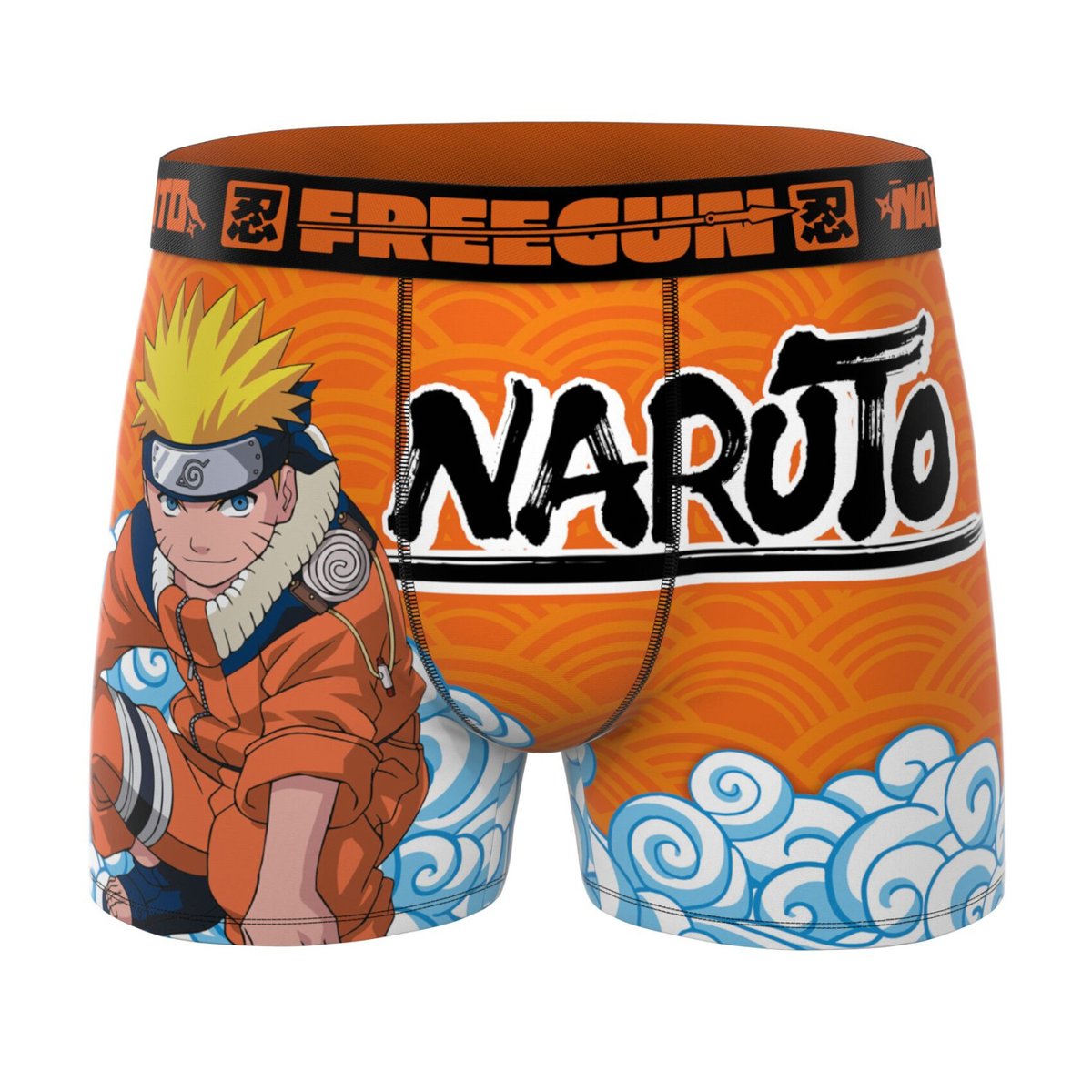 Lot De 3 Boxers Naruto orange/bleu/rouge/noir/bleu, FREEGUN