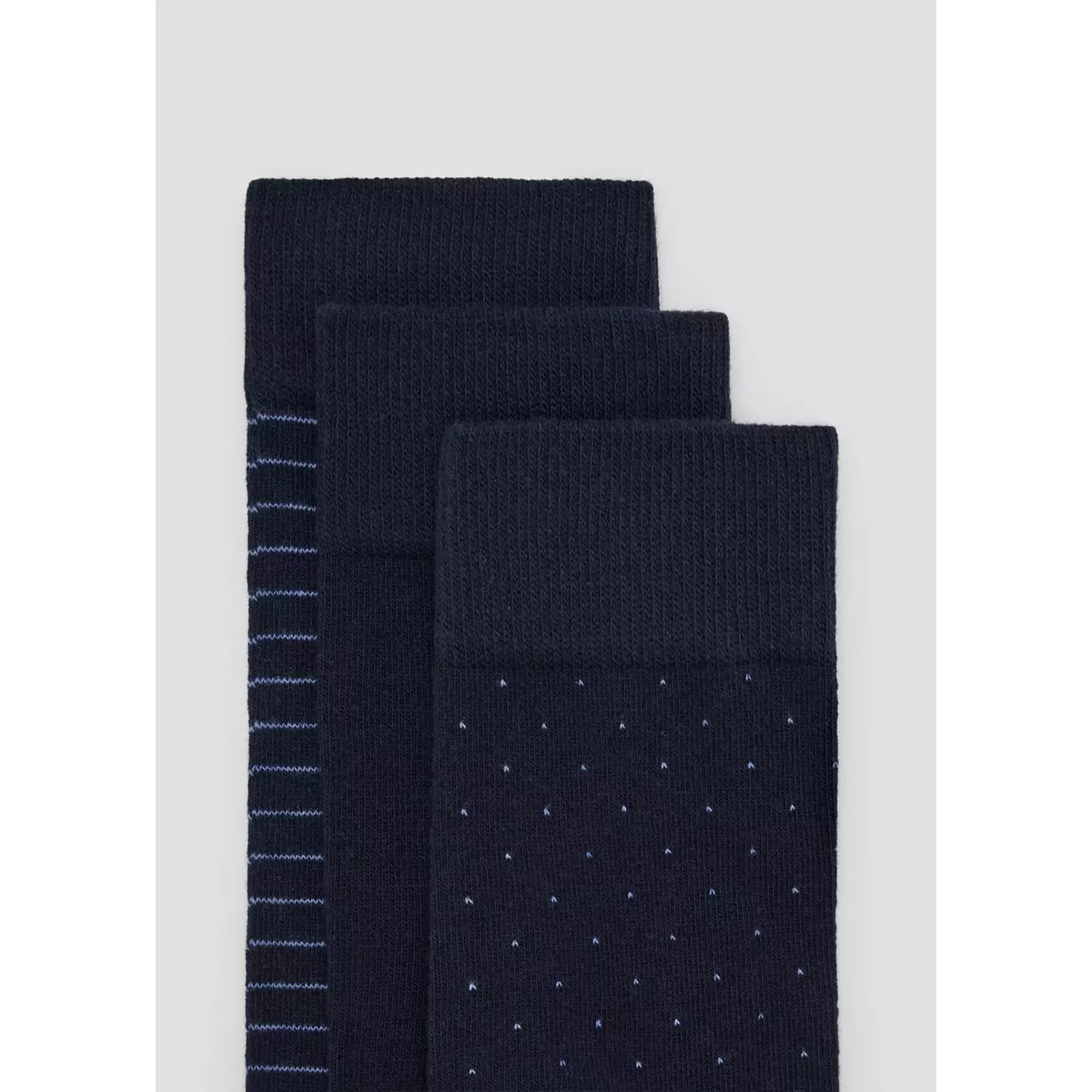 Pack 3 paires de chaussettes combinées bleu marine, MANGO MAN