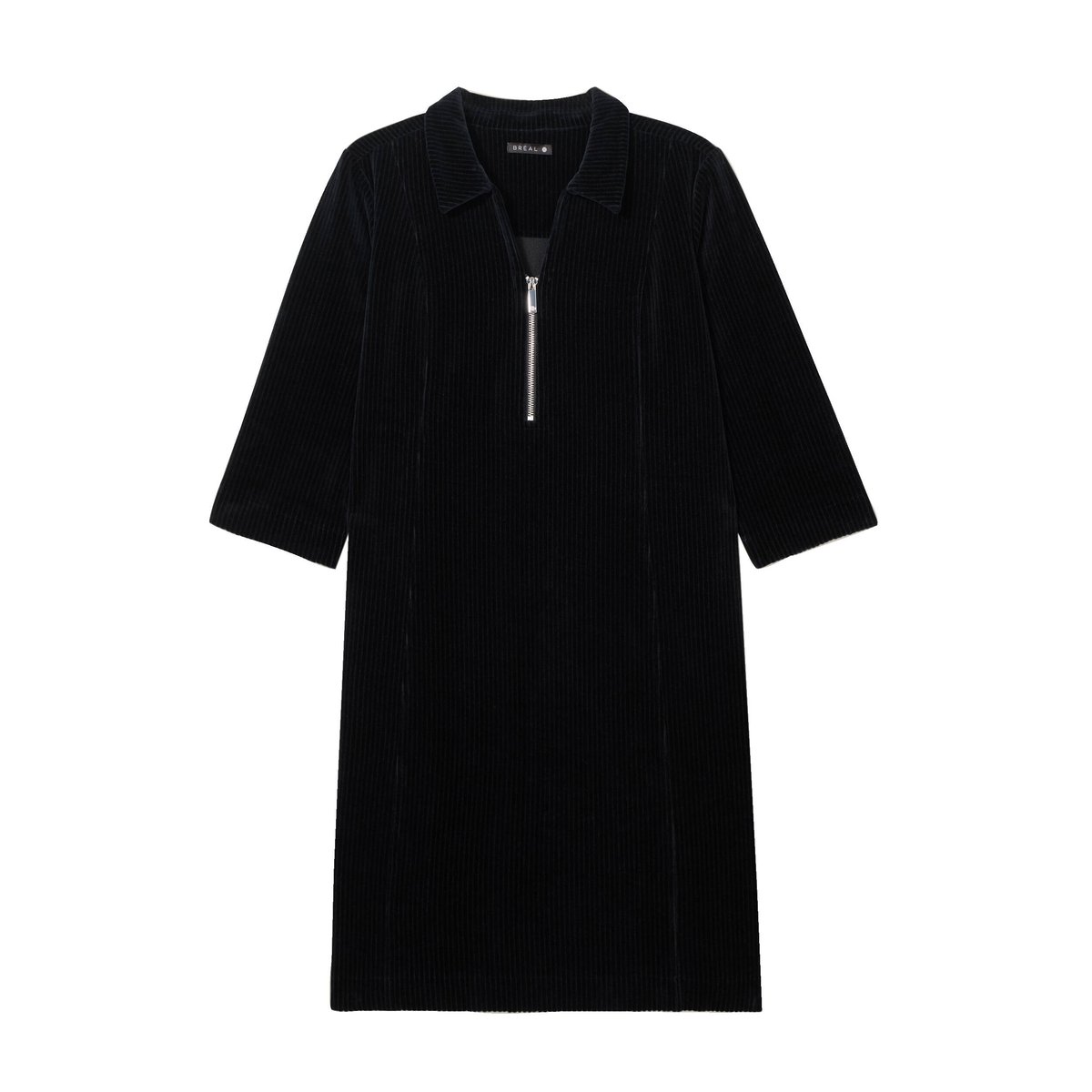 Robe droite velours noir, BREAL