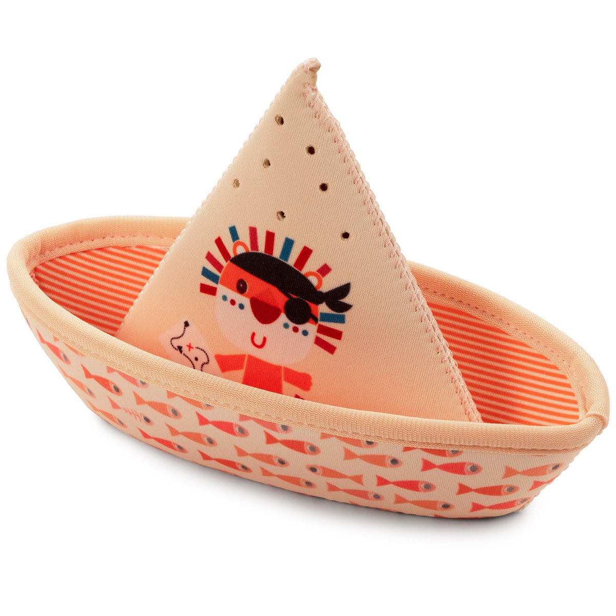 Lot de 3 jouets de bain bateau Jungle corail, bleu, vert, LILLIPUTIENS