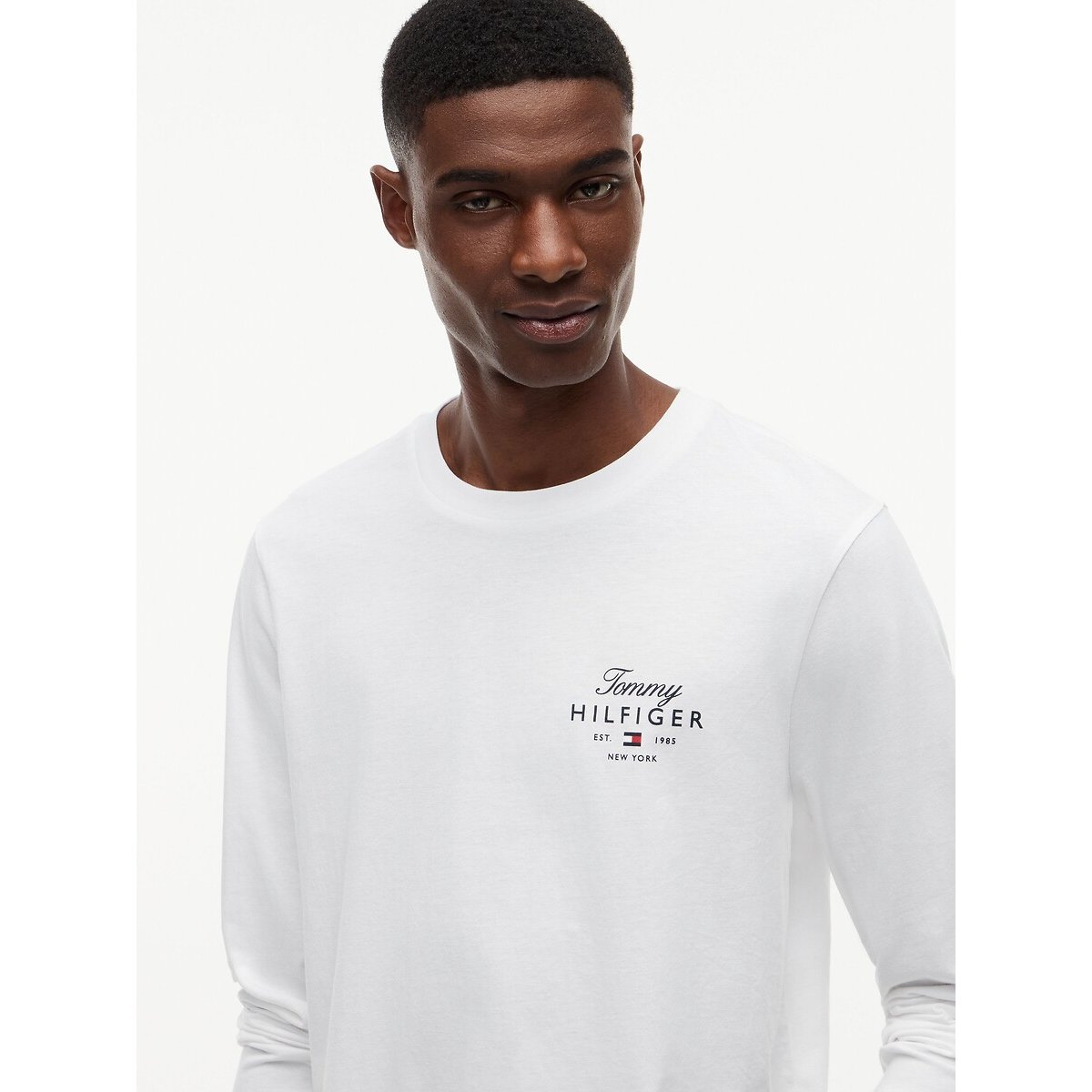 Regular Long Sleeve T-Shirt white, TOMMY HILFIGER