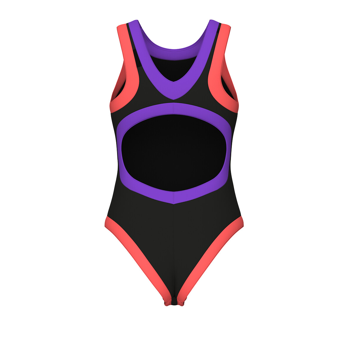 Maillot de bain ARENA TAPES noir/corail, ARENA