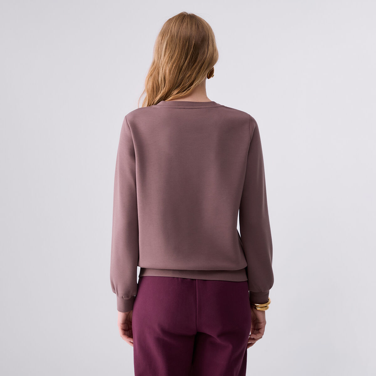 Sweat-shirt en scuba rose foncé, LIU JO