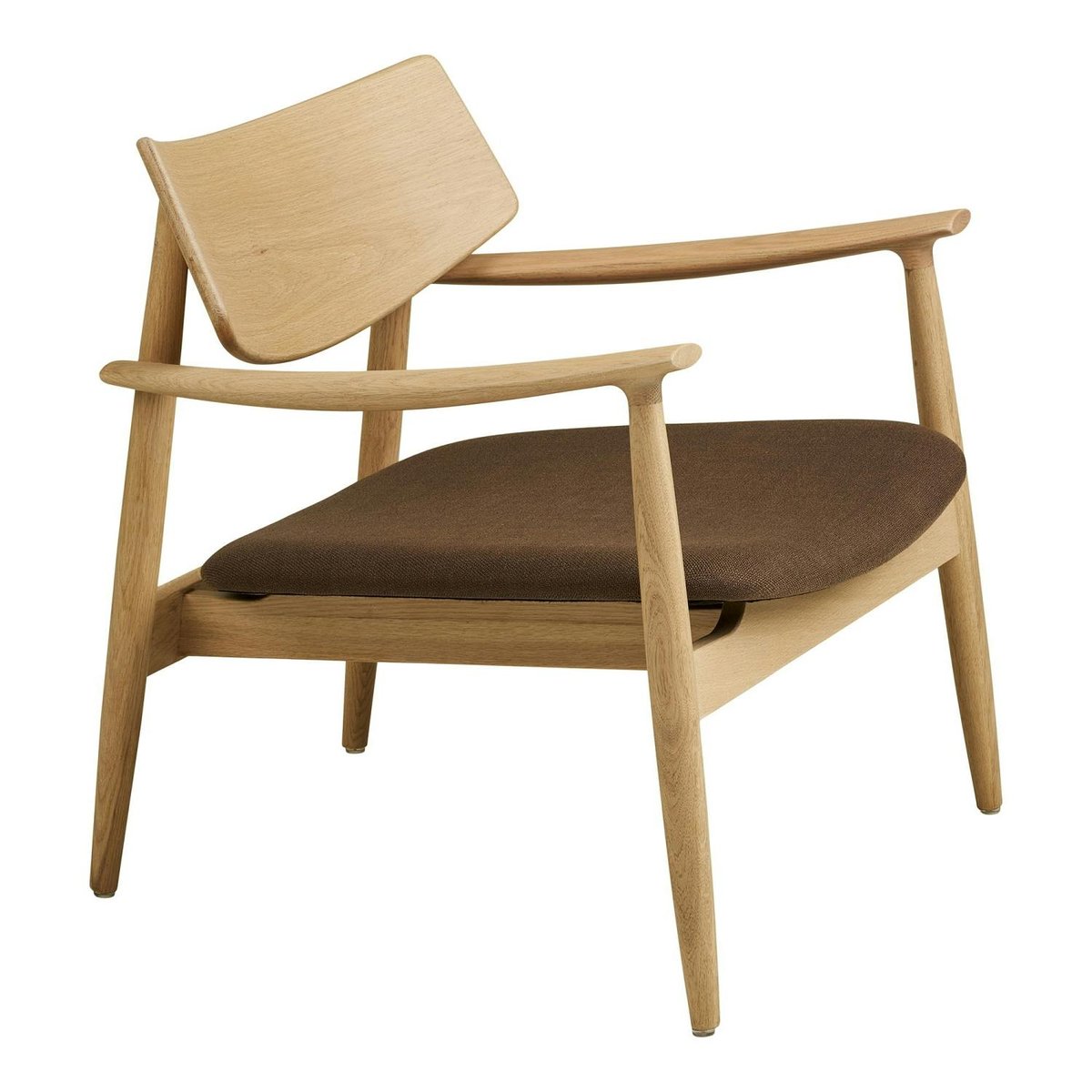 Fauteuil design scandinave en bois de chêne clair ROTTERDAM marron, PIER IMPORT