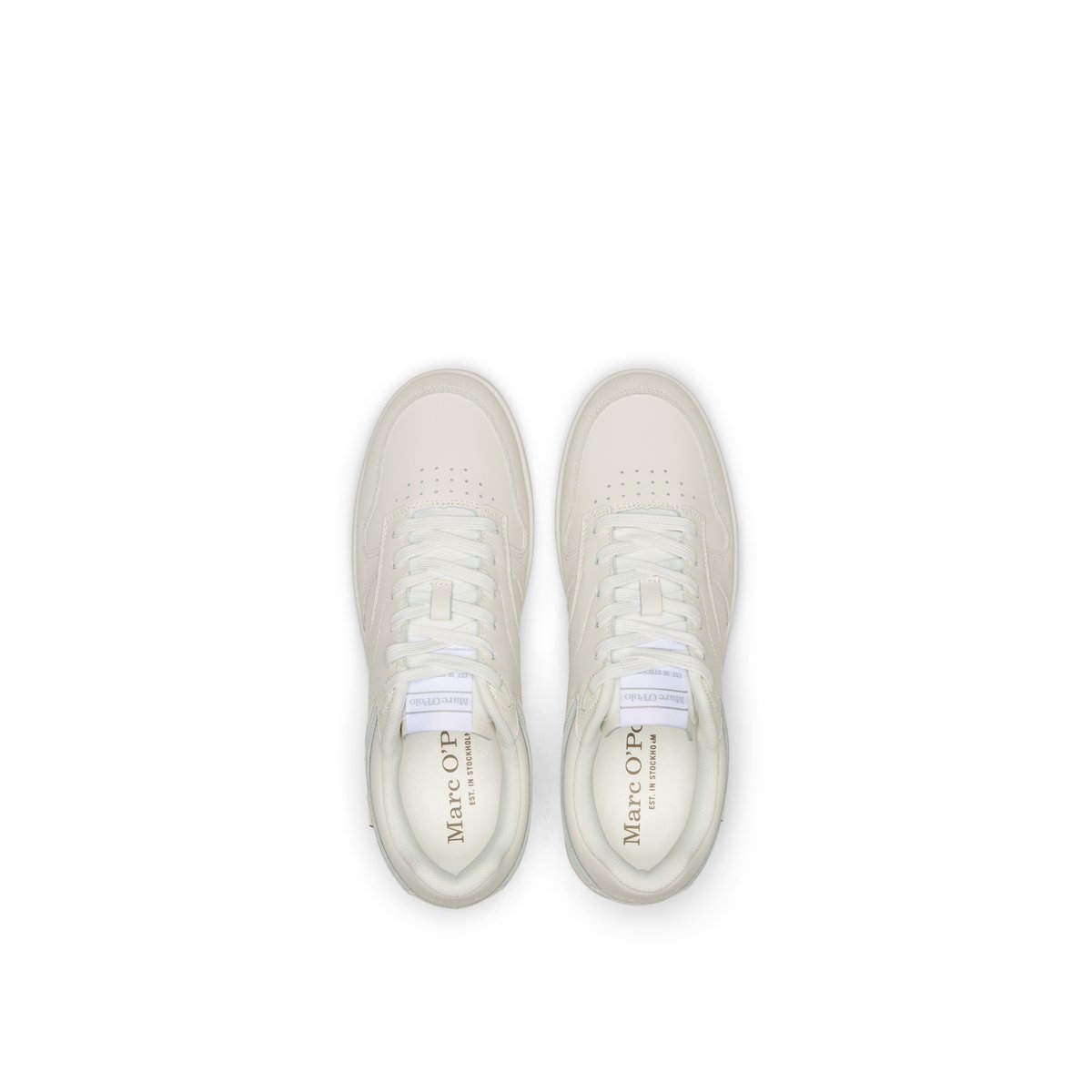 Baskets Modèle Vincenzo en cuir de vache de haute qualité blanc, MARC O'POLO