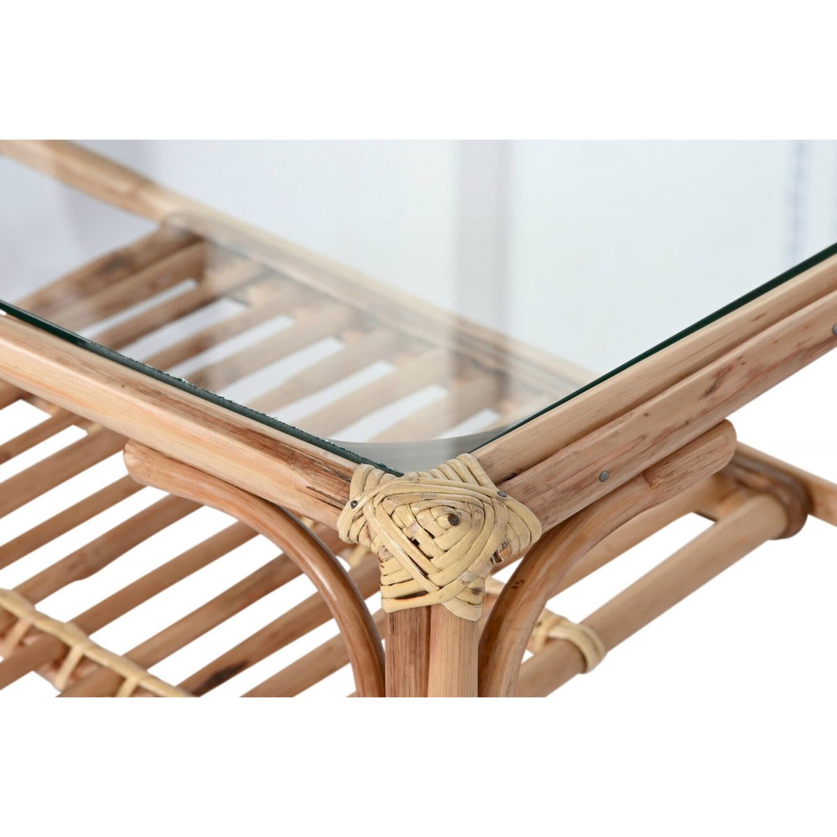 Table Basse Rectangulaire En Rotin Et Bambou naturelle, bambou et rotin authentiques, RECOLLECTION