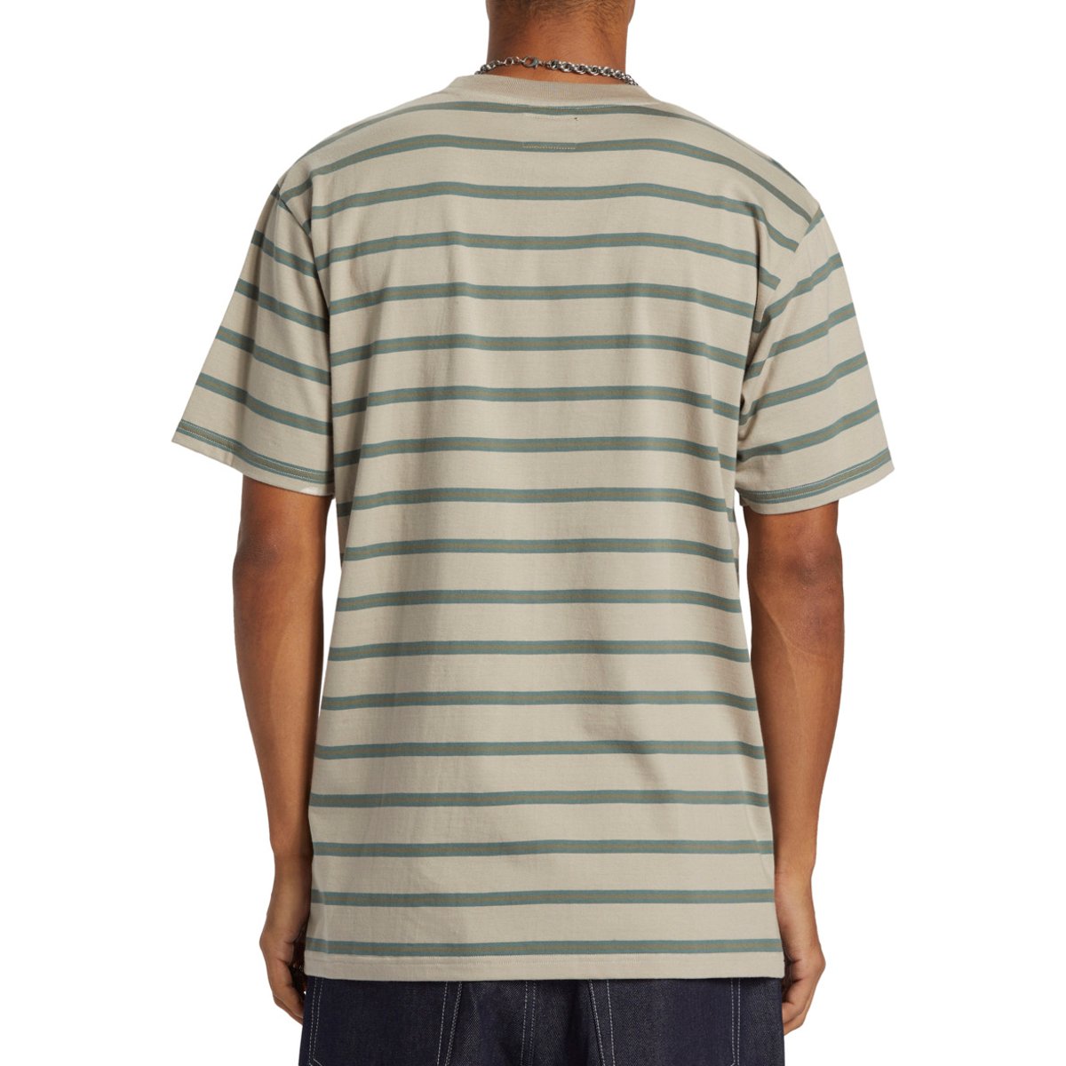 T-shirt à manches courtes UPSTATE. vert silver lining upstate stripe, DC SHOES