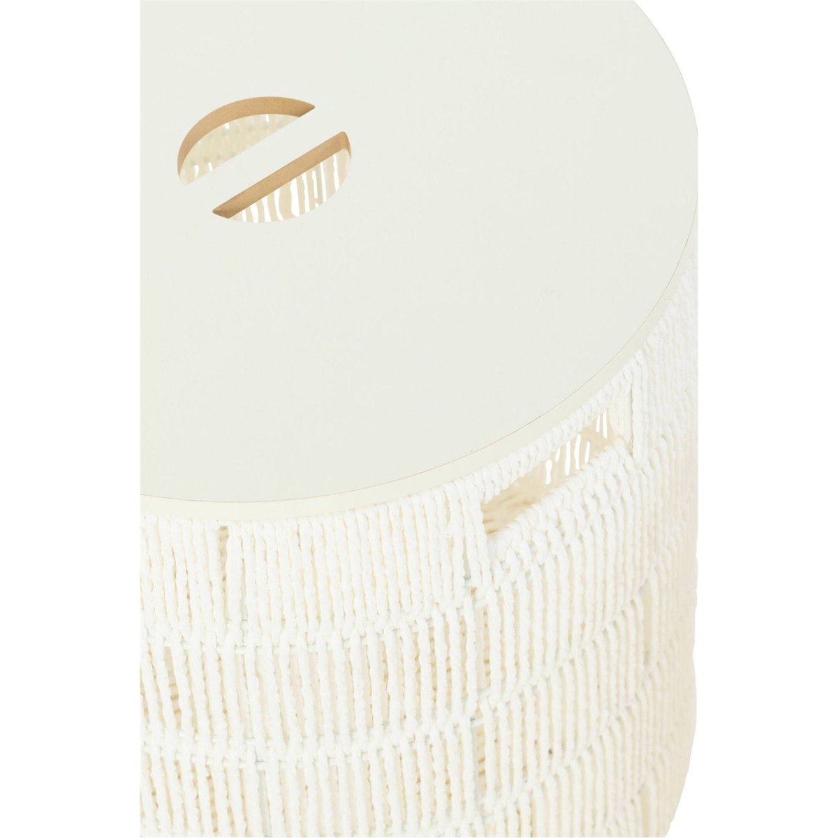 Set de 2 paniers ronds en métal avec couvercle blanc, RECOLLECTION