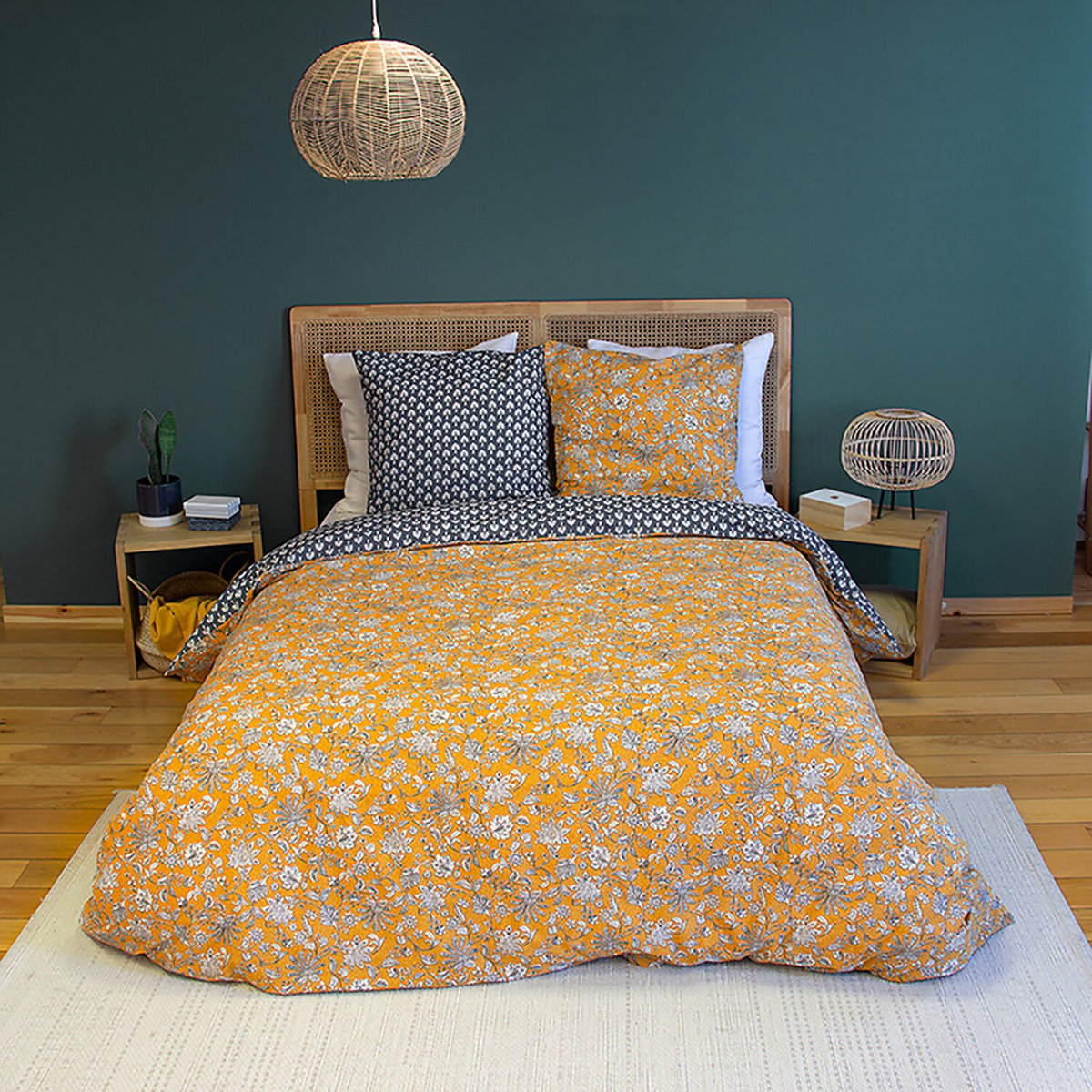 PARURE de couette 3 PCS 100% coton 52 fils, ASCHWINI imprime, C DESIGN HOME TEXTILE