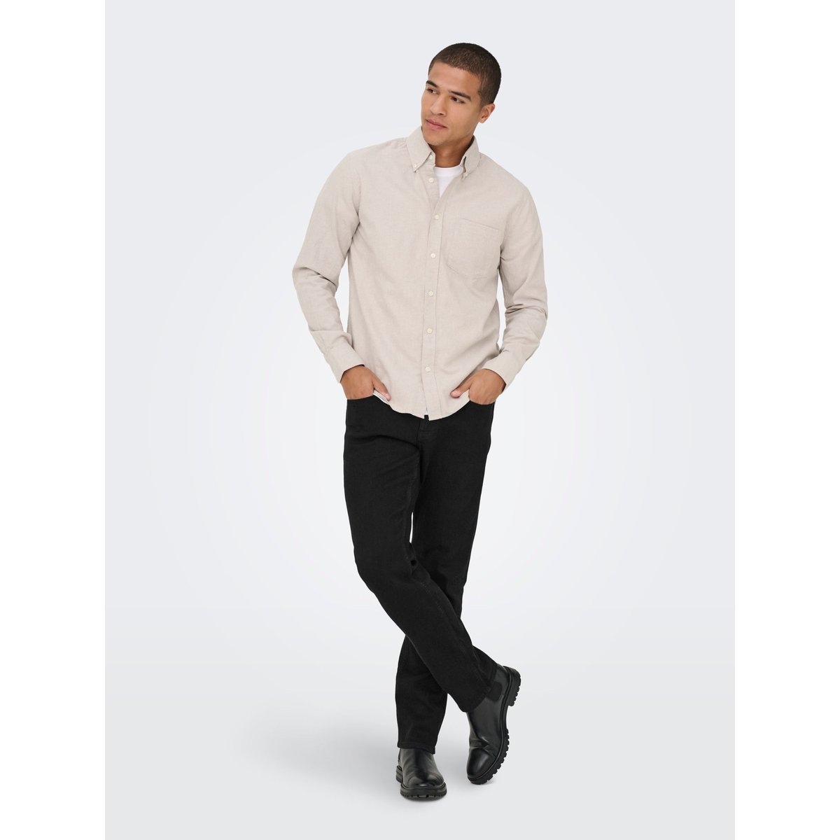 Coupe Regular black denim 1, ONLY & SONS