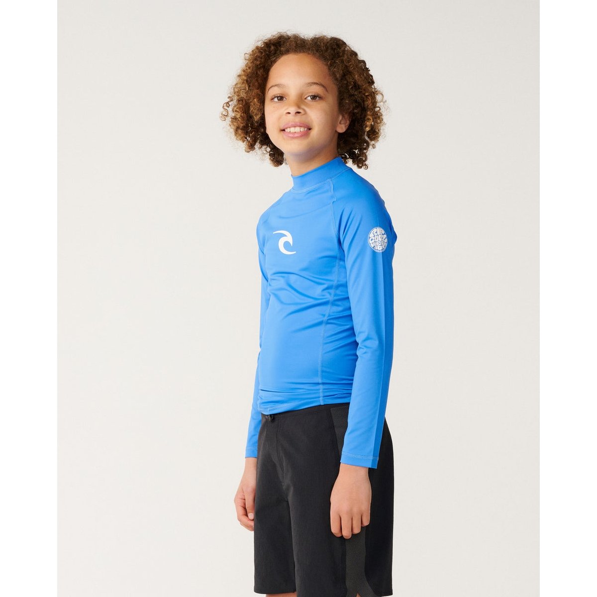 T-shirt anti-UV WAVES UPF manches longues enfant eucalyptus bleu, RIP CURL