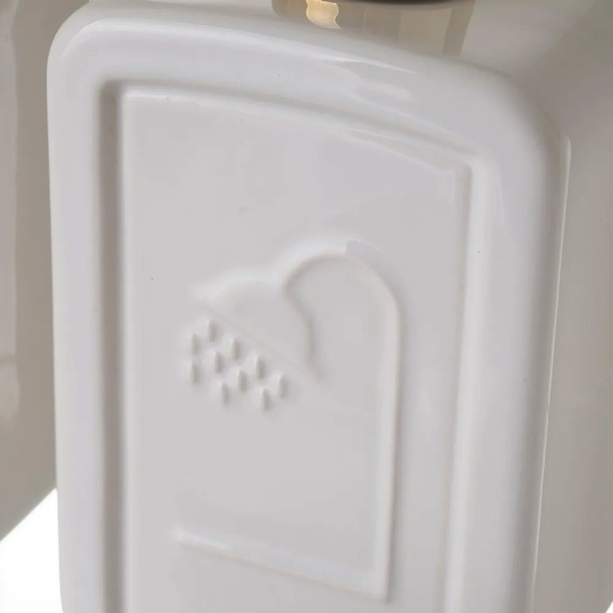 Set salle de bain céramique blanc et or 4 pièces doré, WADIGA