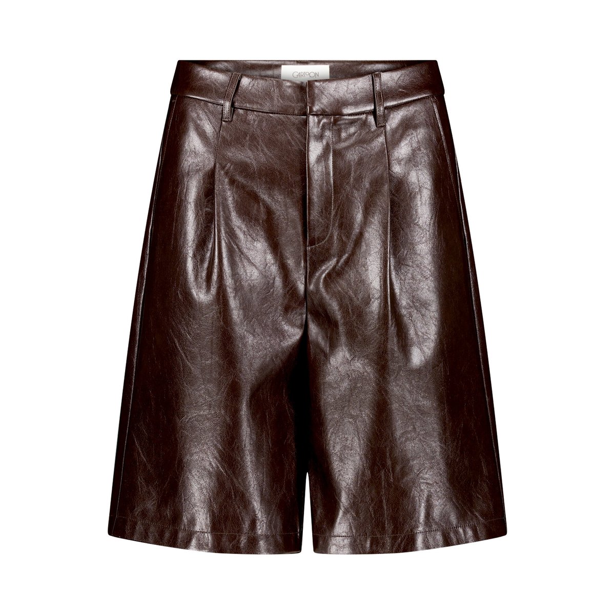 Short en simili cuir à poches deep cognac, CARTOON