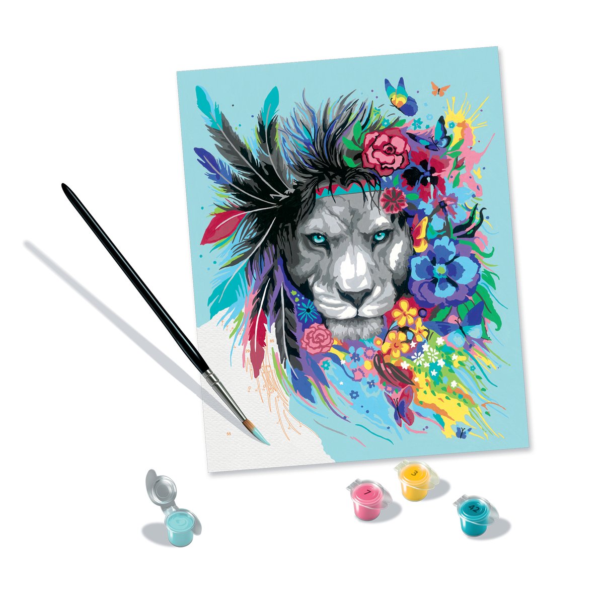 Creart - 24x30 cm - boho lion multicolore, RAVENSBURGER