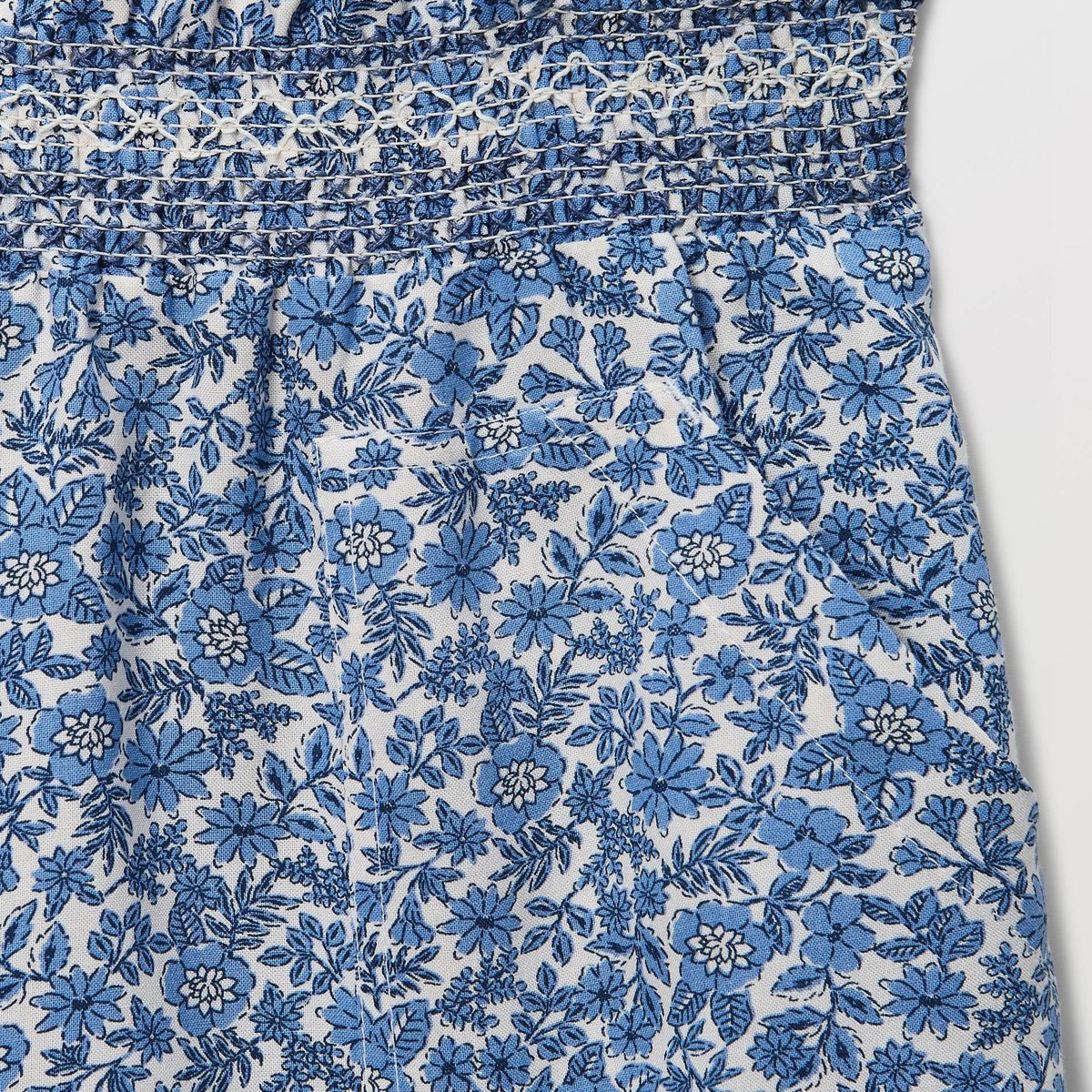 Short en viscose taille smockée imprimé amaretti, MONOPRIX