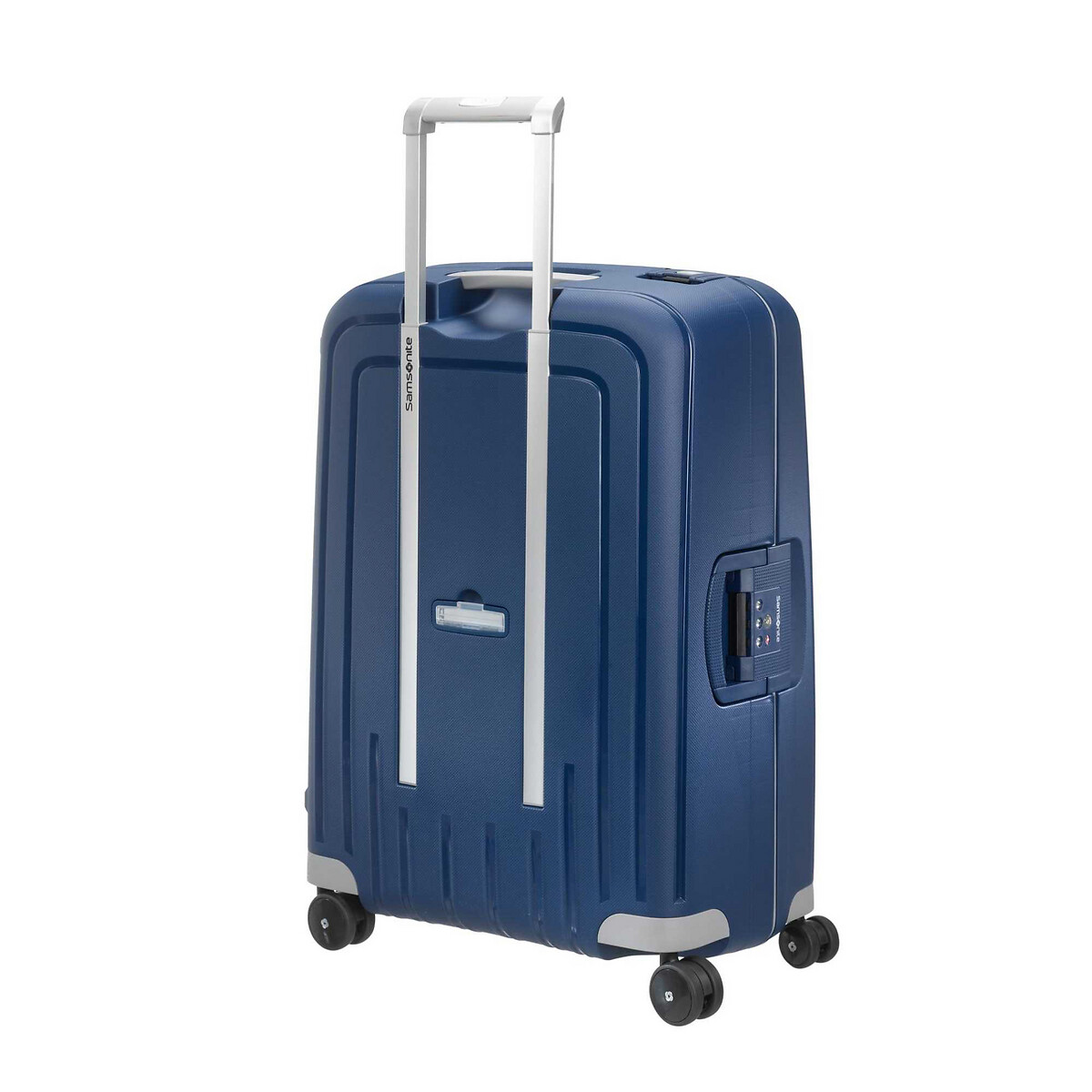 Mala de viagem média S'Cure, 69 cm, com 4 rodas e fechadura, da Samsonite azul, SAMSONITE