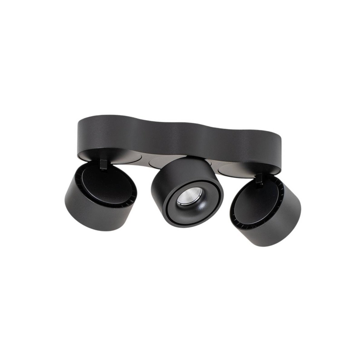 Plafonnier en aluminium moderneLED, Rotari noir, ARCCHIO