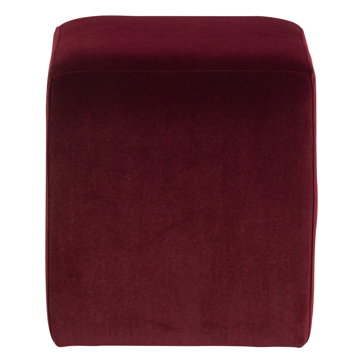 Pouf en velours LUCEN rouge, WOOOD