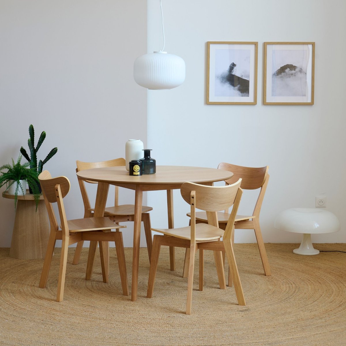 Chaise scandinave en bois (lot de 2) - LETA marron clair, HELLIN, DEPUIS 1862