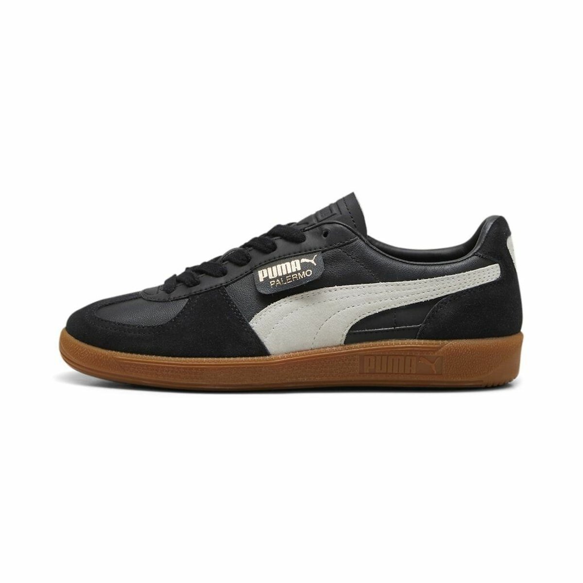 Sapatilhas em pele, Palermo preto/cinza claro, PUMA