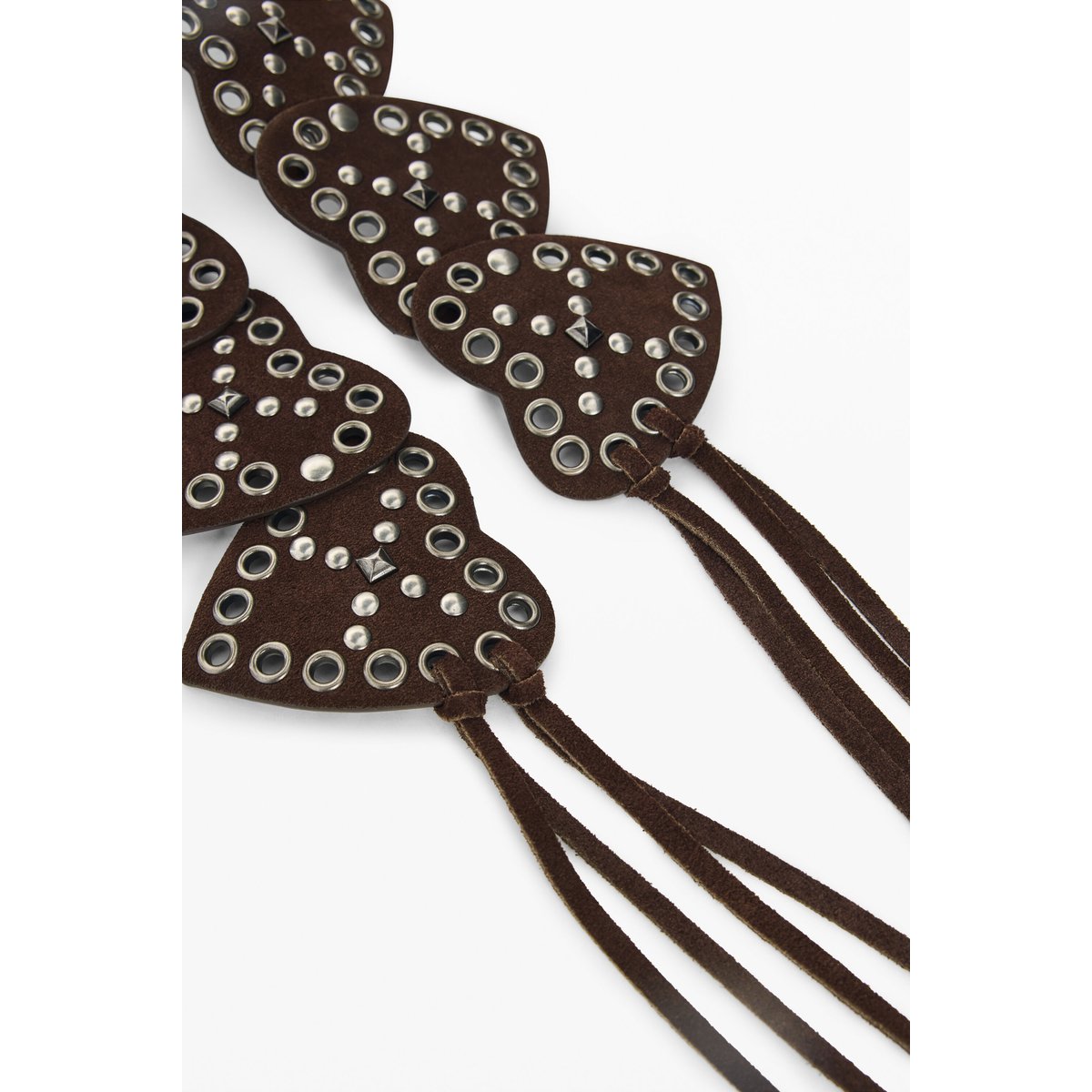 Ceinture cloutée avec cœurs marron, DESIGUAL