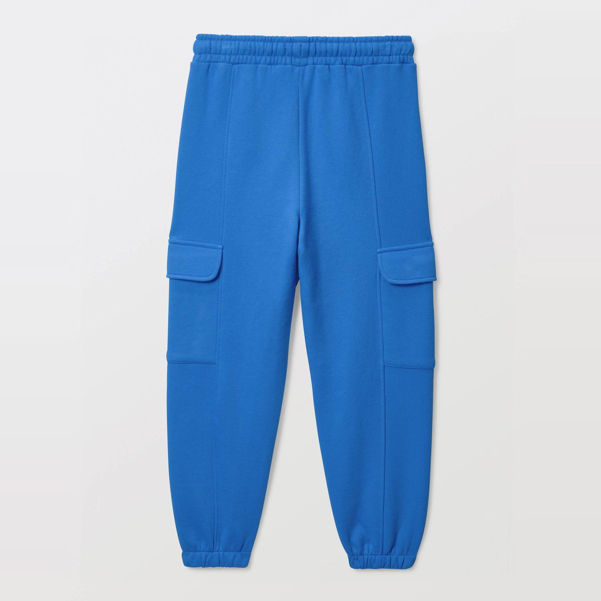 Jogging cargo uni, en coton BIO GOTS porcelaine, MONOPRIX