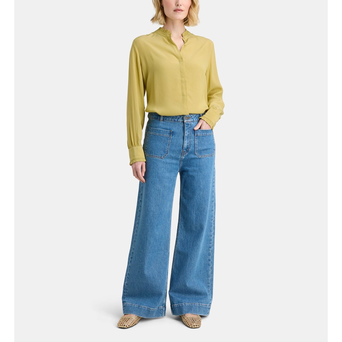 Chemise detroit jacq droite kaki clair, GALERIES LAFAYETTE