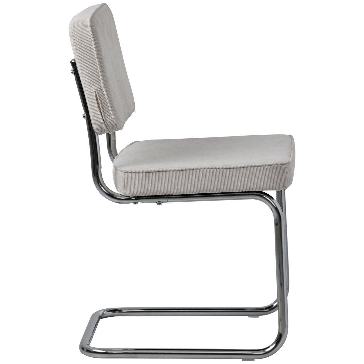 Chaises cantilever Maria en velours, lot de 2, MARIA beige, gris, HAPPY GARDEN