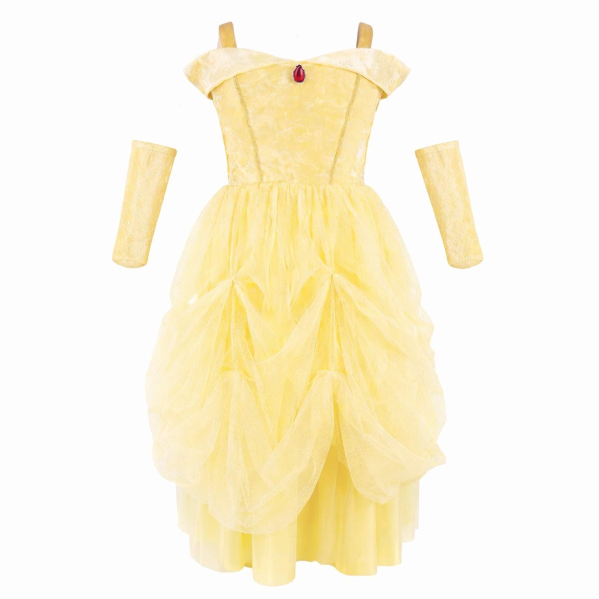 Déguisement enfant – Robe princesse Belle du Château jaune, GREAT PRETENDERS
