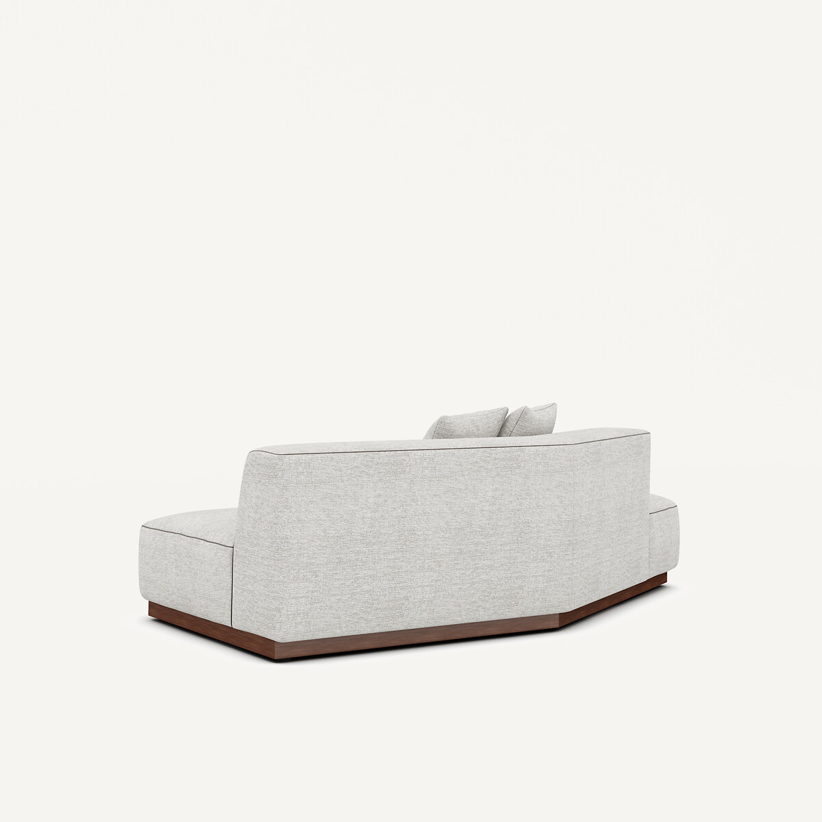 Demi-canapé gauche en toile jaspée, JACOPO gris/blanc, AM.PM