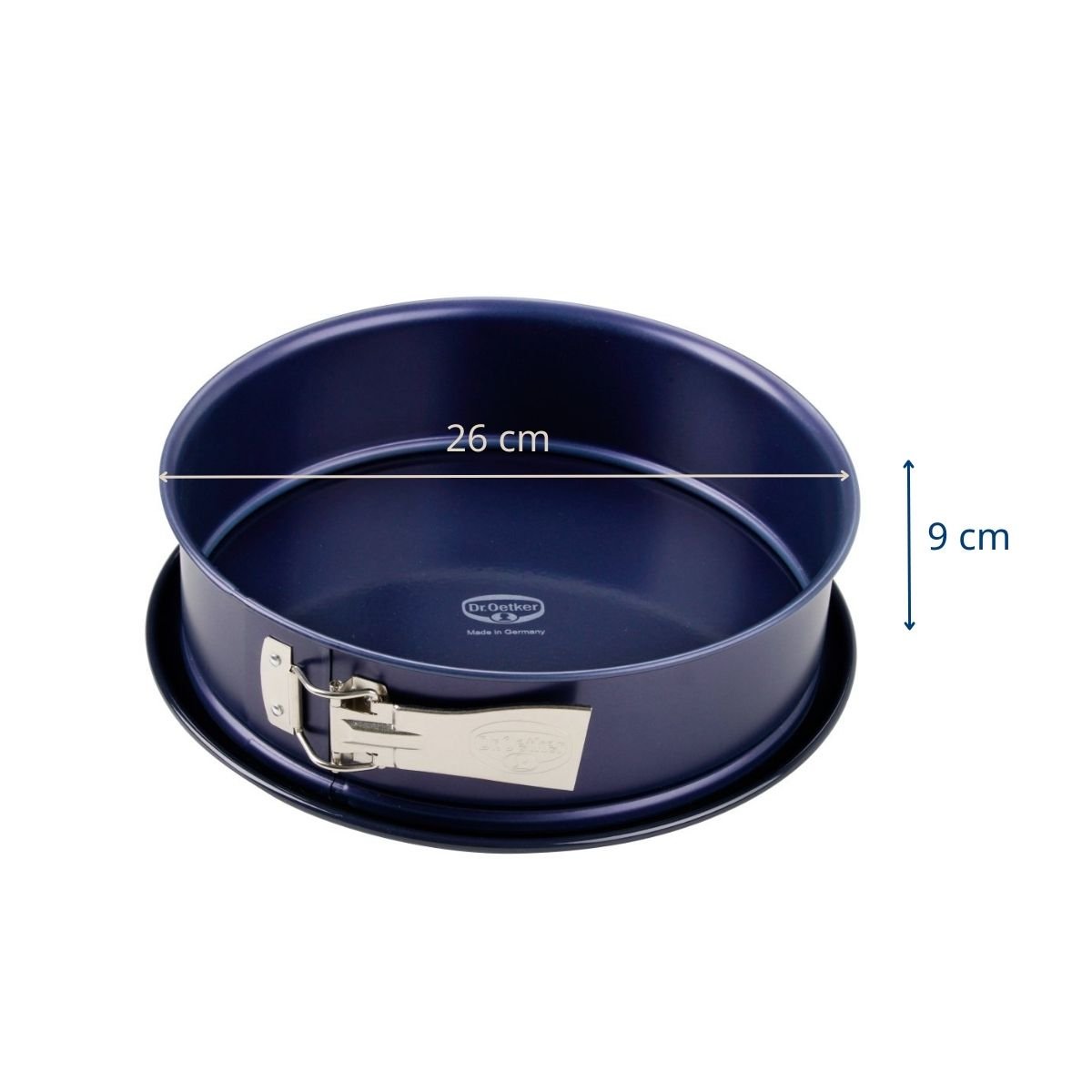 Lot de 2 moules à gâteaux 26/26 cm en acier BACK-LIEBE bleu, DR OETKER