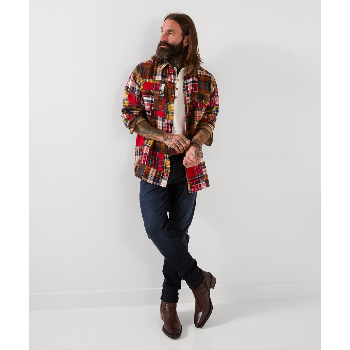 Chemise à Carreaux Patchwork Parfaite multicolore, JOE BROWNS
